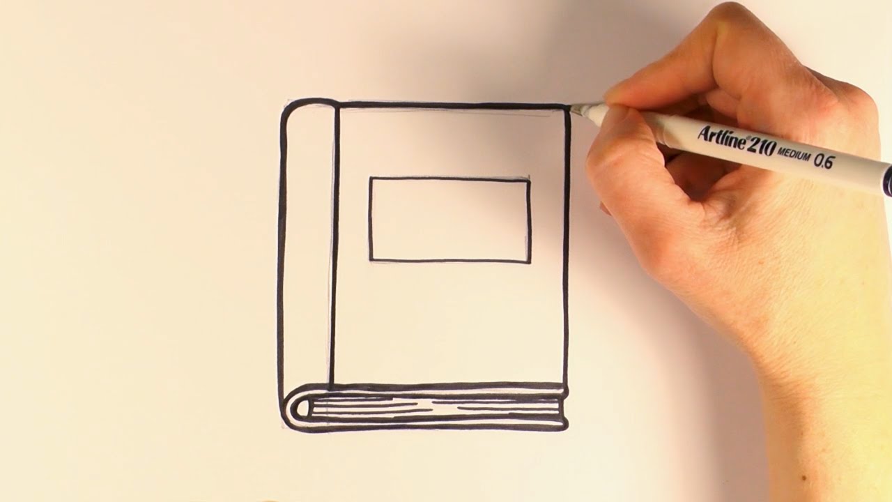 1280x720 How To Draw A Cartoon Book - Closed Book Sketch