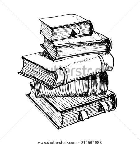 450x470 How To Draw A Closed Book - Closed Book Sketch