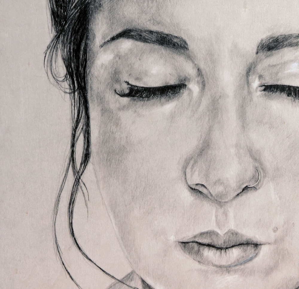 1000x965 Eyes Closed (Laura - Closed Eyes Sketch