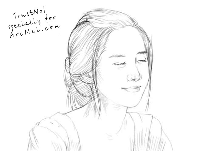 667x500 How To Draw Closed Eyes Step By Step - Closed Eyes Sketch