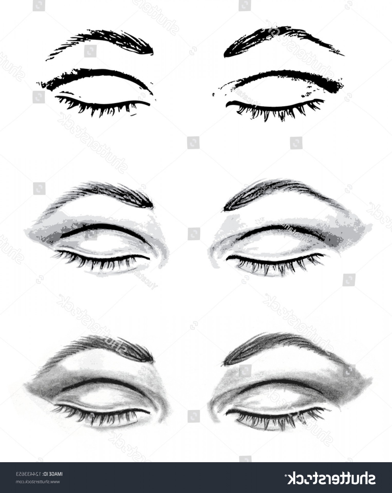 1526x1920 Pencil Drawing Closed Eyes Autotraced Realistic Shopatcloth - Closed Eyes Sketch