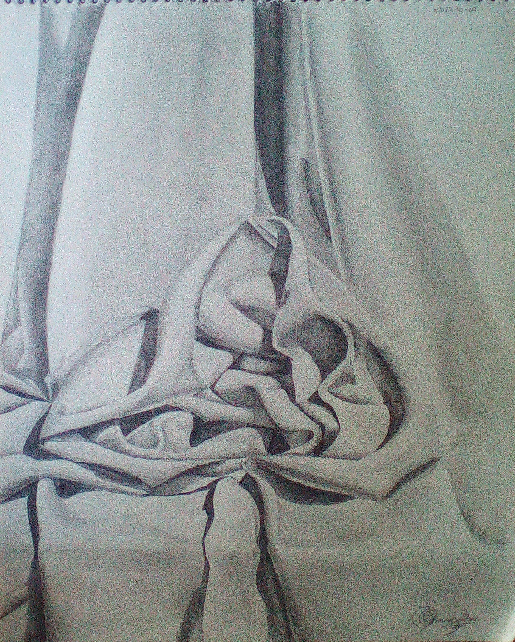 1656x2064 Sketch Of The Draped Cloth Steemit - Cloth Sketch