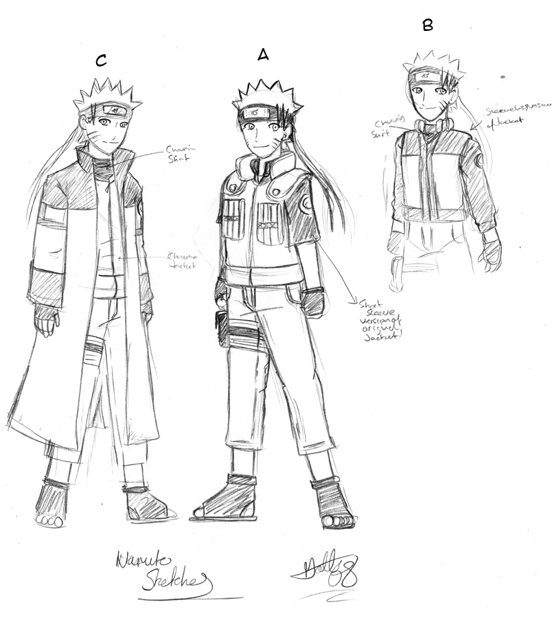 804x900 Naruto Re Design Sketches. By Mattwilson83 - Clothing Design Sketches