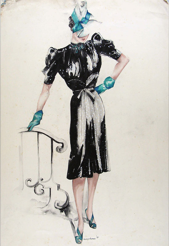 548x800 Vintage Fashion Drawings From The Late 1930s Europeana Blog - Clothing Sketches