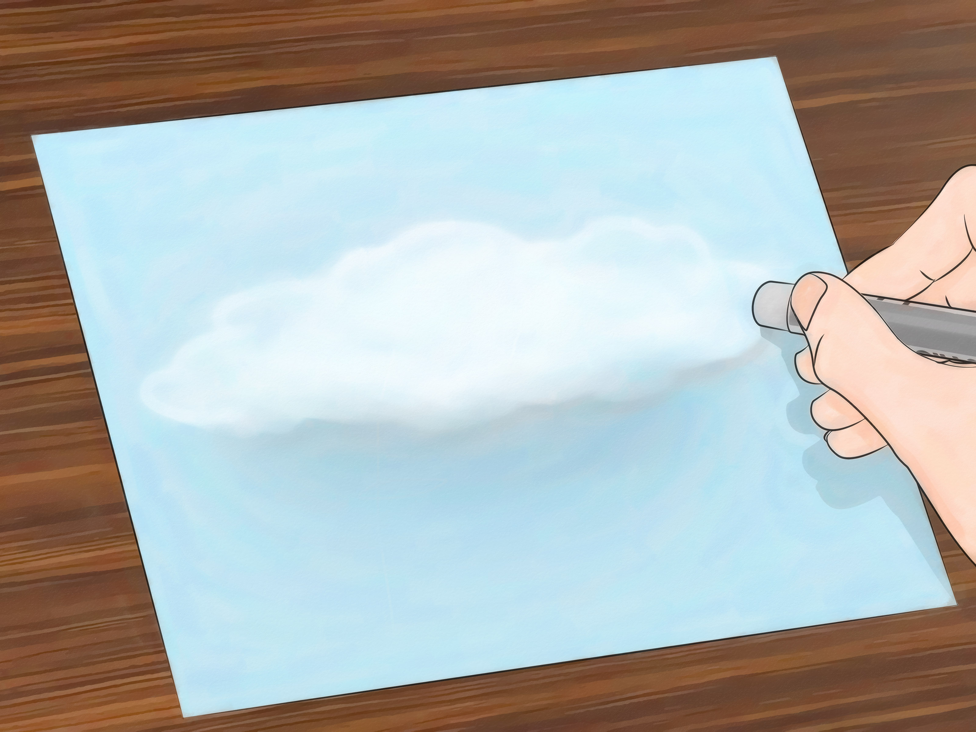 3200x2400 How To Draw Clouds 11 Steps (With Pictures) - Cloud Pencil Sketch
