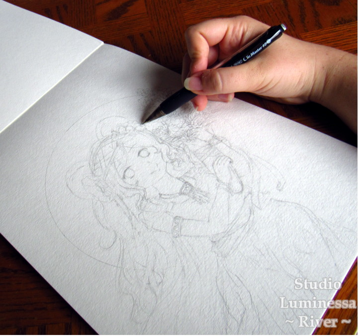 720x676 Pencil Sketch Cloud, The Lady Of Spring Strike A Spark - Cloud Pencil Sketch