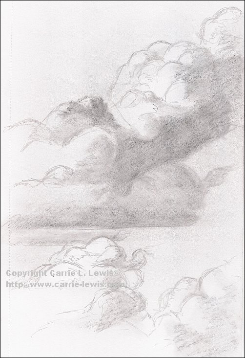502x732 Sketch Cloud How To Draw Clouds Step By Step - Cloud Pencil Sketch