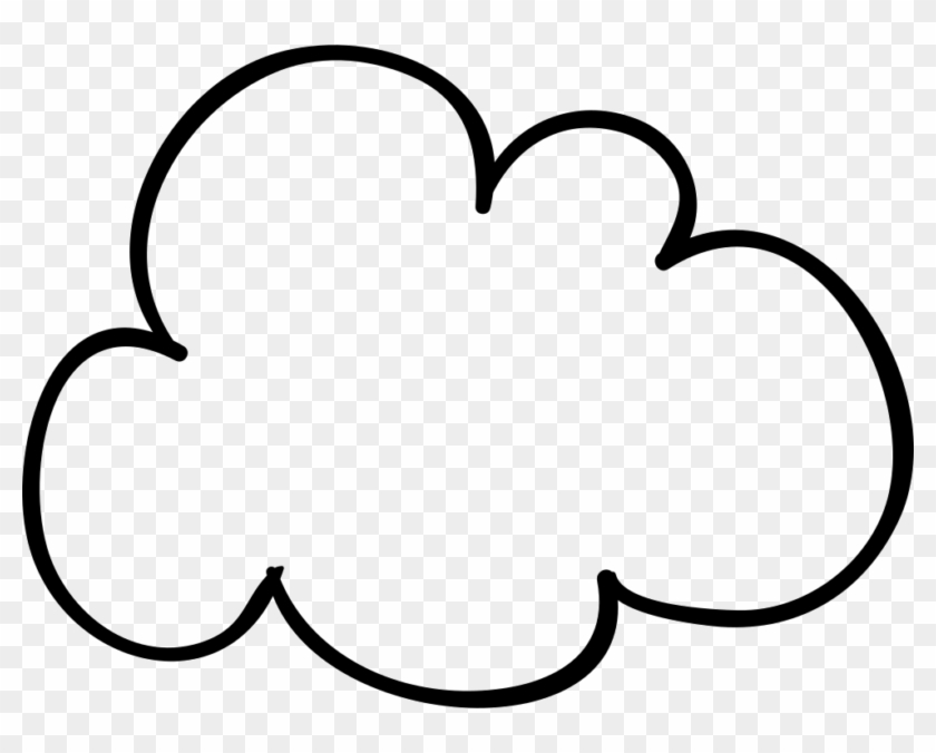 840x676 White Cloud Outline Clip Art - Cloud Sketch