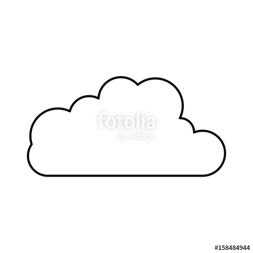 500x500 Sketch Silhouette Cloud Shape In Cumulus Icon Vector Illustration - Cloud Sketch