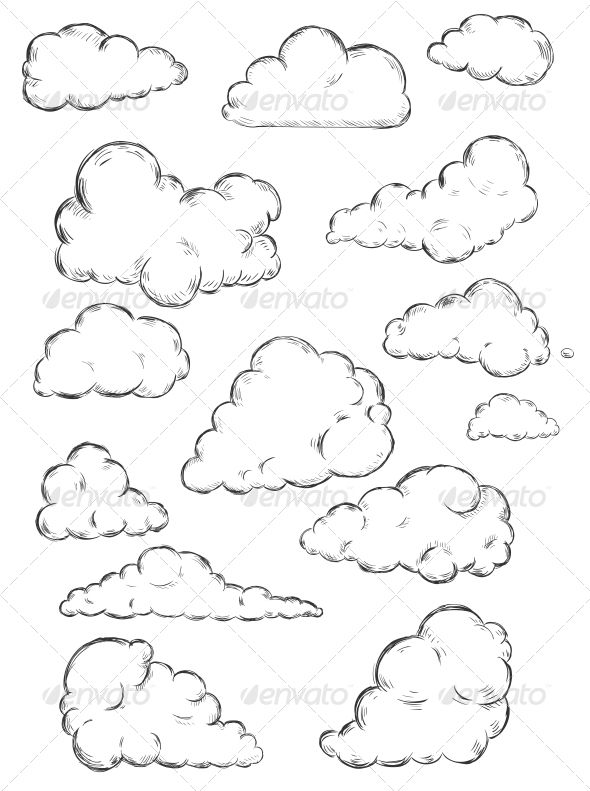 590x791 Clouds Sketch - Cloud Sketch Images