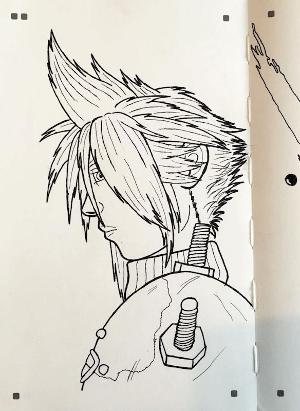 584x800 Cloud Strife On Behance - Cloud Strife Sketch