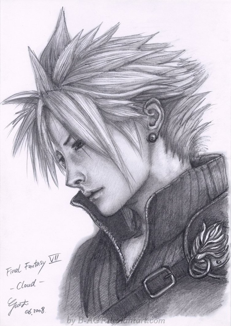 753x1062 Cloud Art By B Agt Final Fantasy Vii Know Your Meme - Cloud Strife Sketch