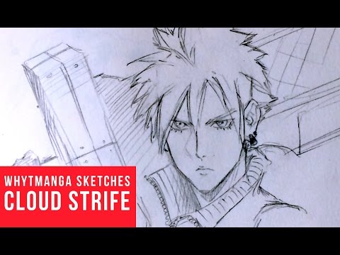 480x360 Drawing Cloud Strife In My Style - Cloud Strife Sketch