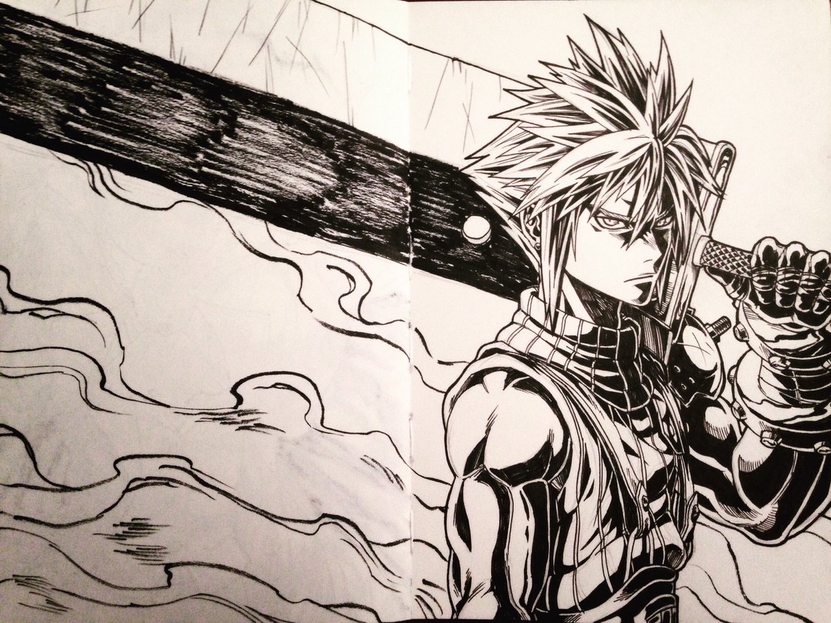 1200x900 Dzo On Twitter Not Interested. - Cloud Strife Sketch