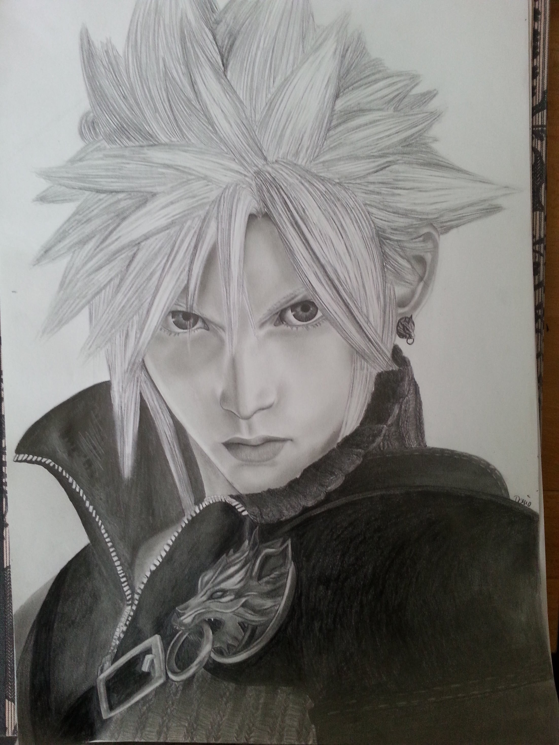 2204x2938 Final Fantasy Vii - Cloud Strife Sketch
