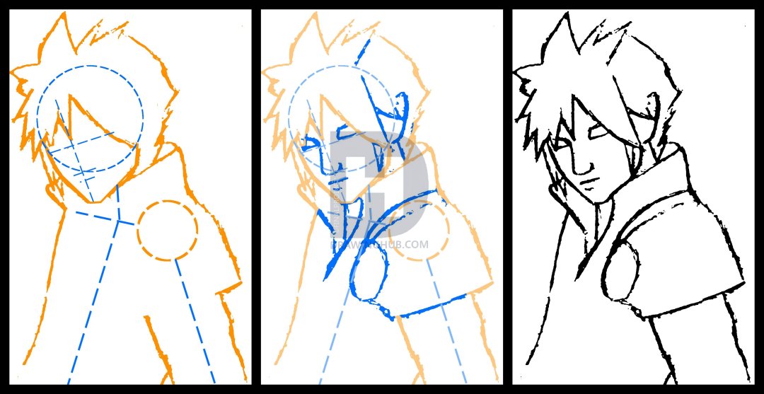 1080x557 How To Draw Cloud Strife, Final Fantasy Vii, Step By Step, Drawing - Cloud Strife Sketch