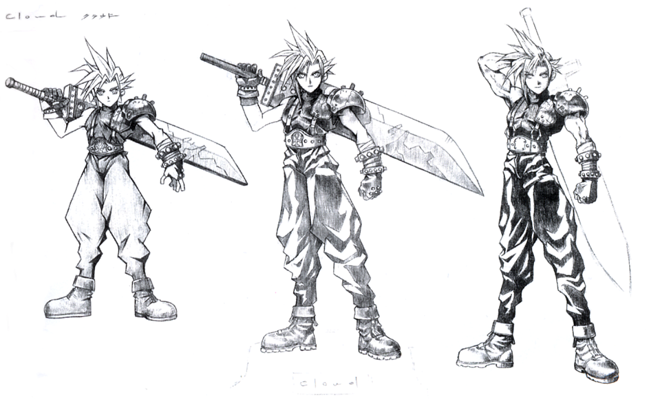 943x580 Image - Cloud Strife Sketch