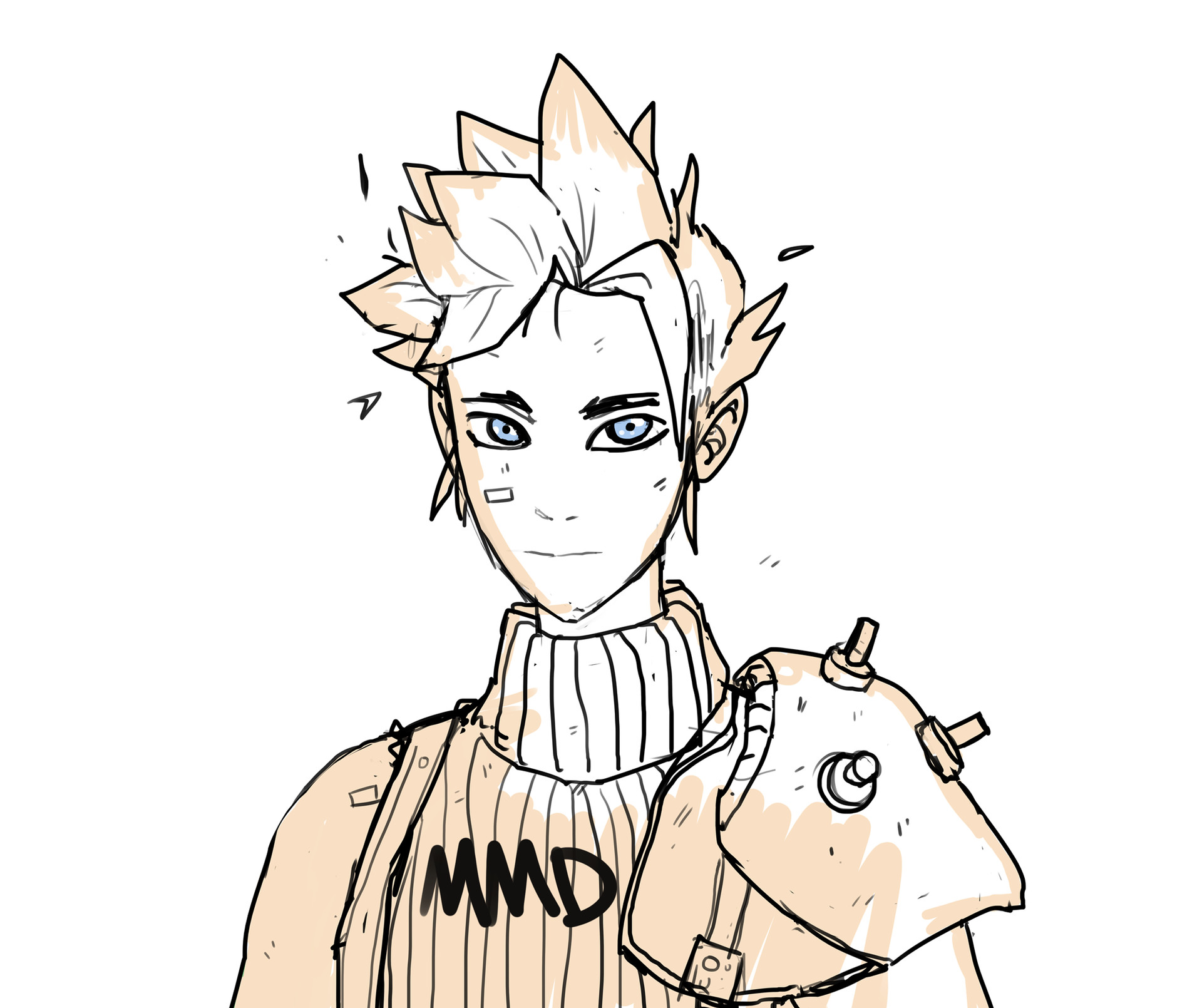 1920x1610 Mark Moore - Cloud Strife Sketch