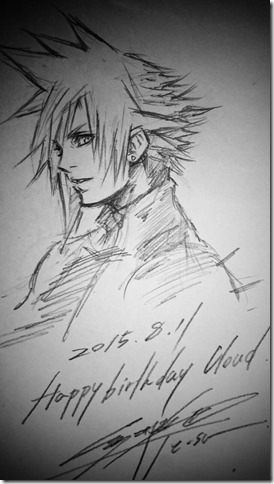 274x484 Tetsuya Nomura Wishes Cloud Strife A Happy Birthday - Cloud Strife Sketch