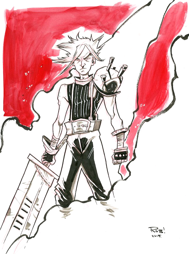638x856 Warm Up Sketch Cloud Strife. - Cloud Strife Sketch