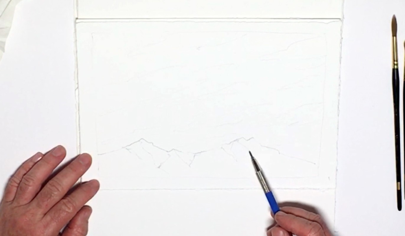 1372x799 Painting A Sky With Wispy Cirrus Clouds Amp Snow Capped Mountains - Clouds Sketch