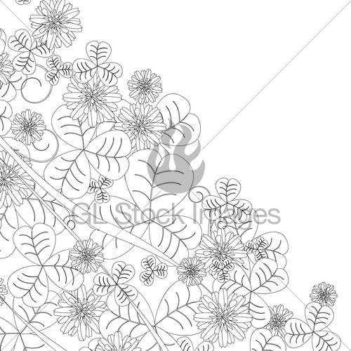500x500 Clover Sketch Gl Stock Images - Clover Sketch