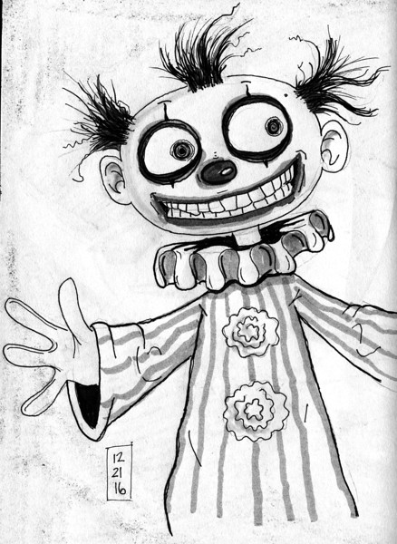 438x600 Artwork - Clown Sketch