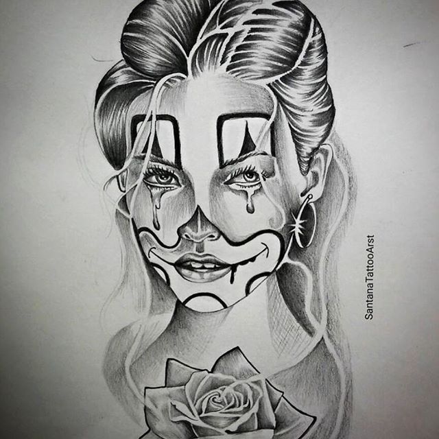 640x640 Drawn Clown Tear - Clown Sketch