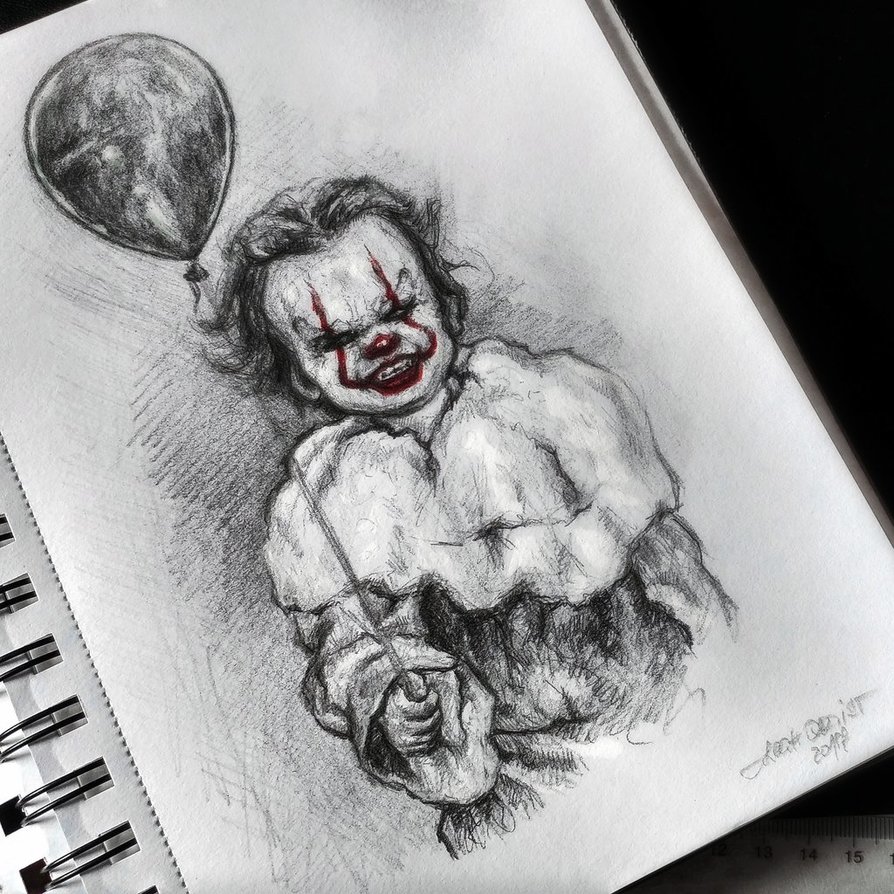 894x894 It Clown Sketch By Cleicha - Clown Sketch