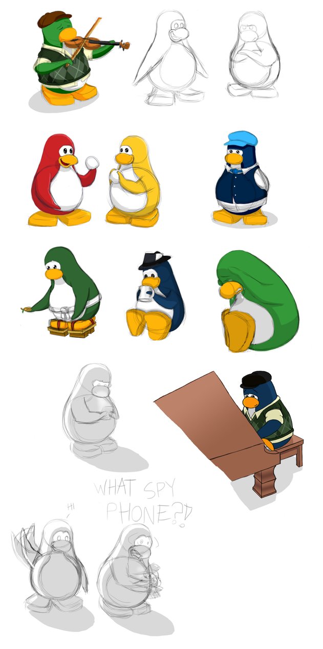 631x1266 Club Penguin Sketchdump By Henryhatsworth - Club Penguin Sketch