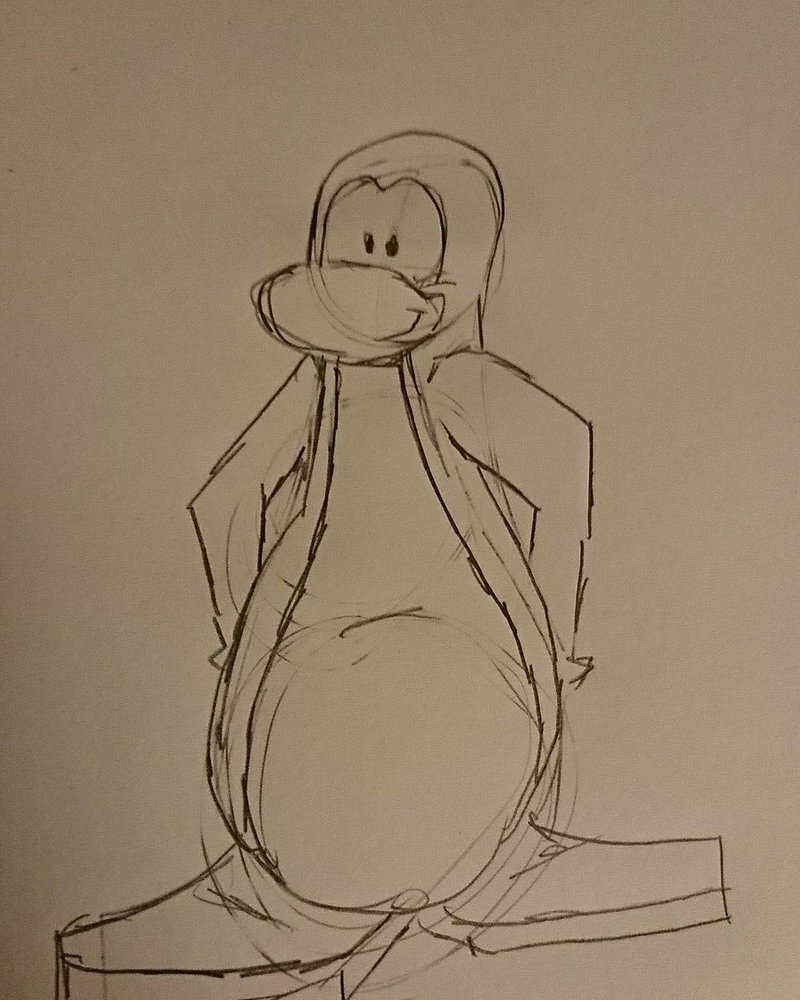800x1000 Club Penguin Sketch By Mspinping - Club Penguin Sketch