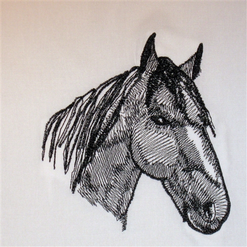500x500 Clydesdale Horse Head - Clydesdale Sketch