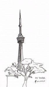 Cn Tower Sketch at PaintingValley.com | Explore collection of Cn Tower