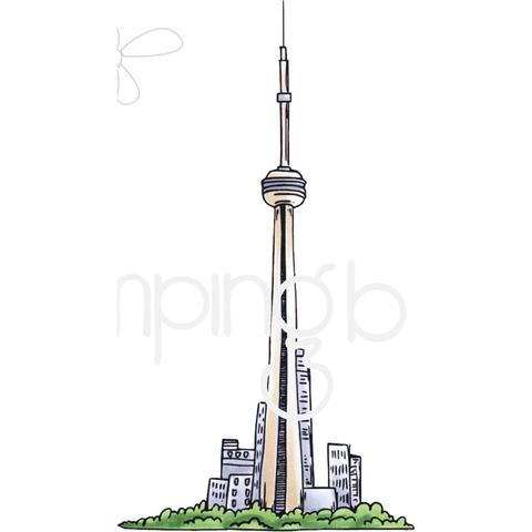 Cn Tower Sketch at PaintingValley.com | Explore collection of Cn Tower ...