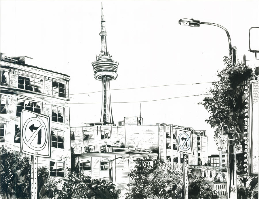900x690 Toronto 2011 - Cn Tower Sketch