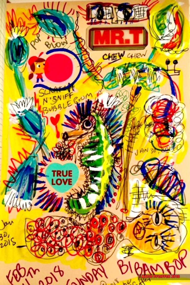 770x1157 Sea Horse Graffiti Sketch New Media By Katie Pfeiffer Saatchi Art - Cnn Sketch Artist