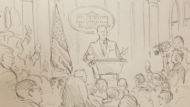645x363 White House Banned Cameras From The Press Conferences So Cnn - Cnn Sketch Artist