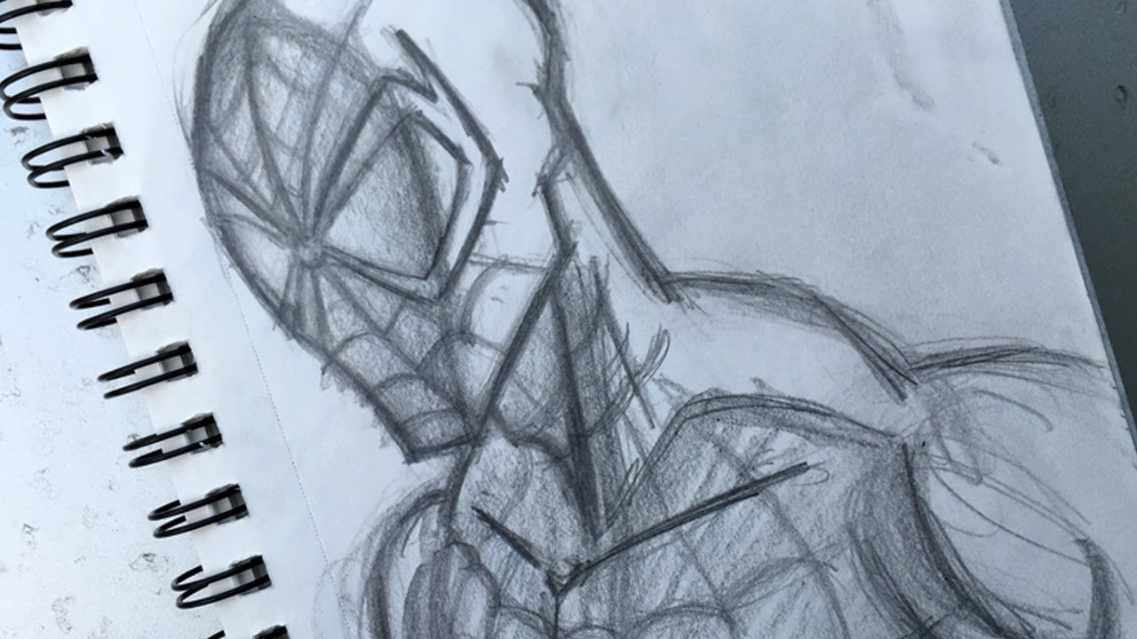 1280x720 How To Sketch Spider Man - Co Sketch