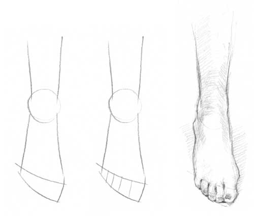 500x425 How To Sketch And Draw Feet - Co Sketch