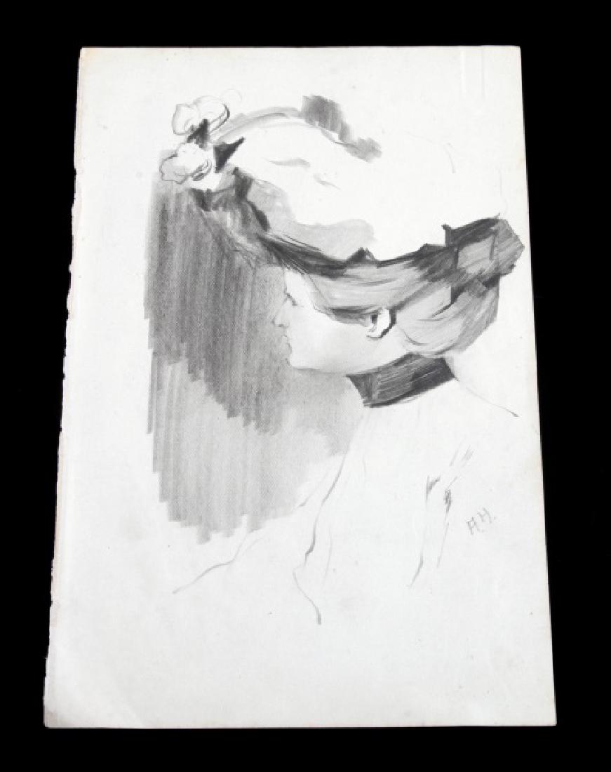 871x1100 Original Adolf Hitler Pencil Sketch W Boyle Coa - Coa Sketch