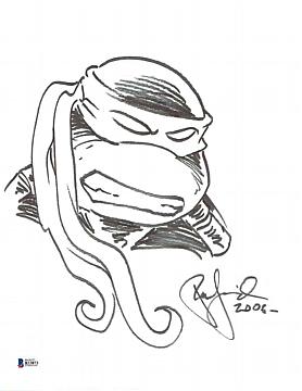 278x360 Peter Laird Tenneage Mutant Ninja Turtles Signed 11x14 Sketch - Coa Sketch