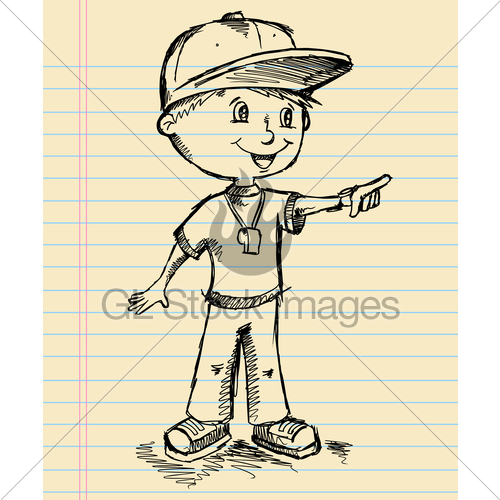 500x500 Coach Sketch Doodle Vector Art Gl Stock Images - Coach Sketch
