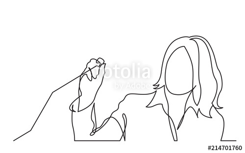 500x313 Continuous Line Drawing Of Business Presentation - Coach Sketch