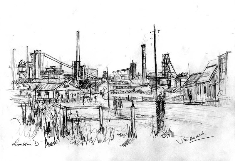 800x551 Coke Works And Coal Mine - Coal Miner Sketch