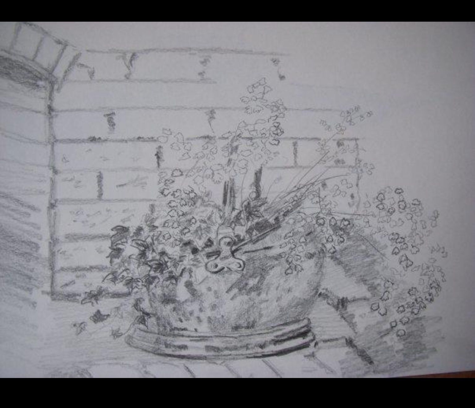 1536x1319 Copper Coal Scuttle Pencil Sketch On Paper By Sheila Horrocks - Coal Sketches