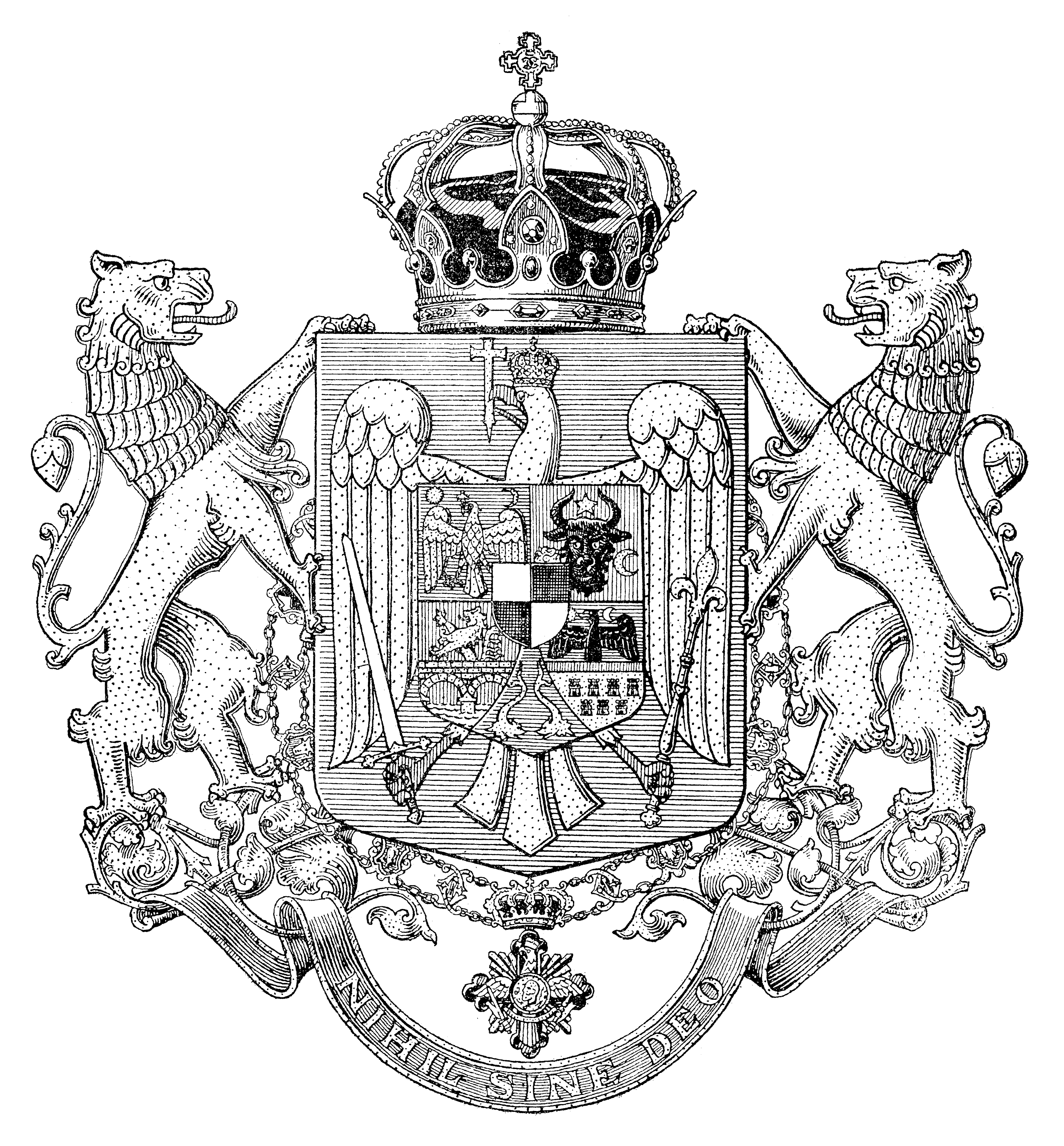 3250x3500 Filemiddle Coat Of Arms Of The Kingdom Of Romania (1921), Law - Coat Of Arms Sketch