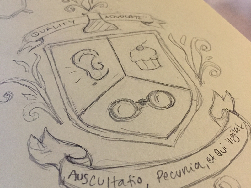 800x600 Qa Coat Of Arms Sketch By Karly Nelson - Coat Of Arms Sketch