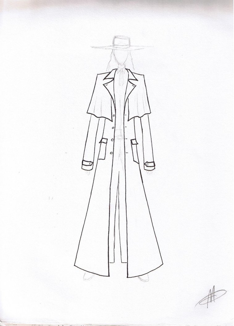 758x1054 Old West Coat Sketch By Thrash618 - Coat Sketch