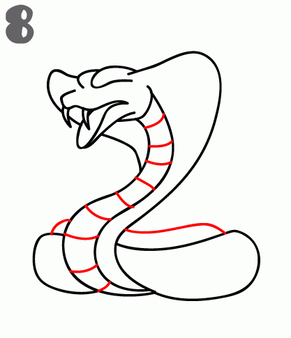 417x485 How To Draw A Cobra - Cobra Head Sketch