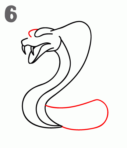 417x485 How To Draw A Cobra - Cobra Snake Sketch
